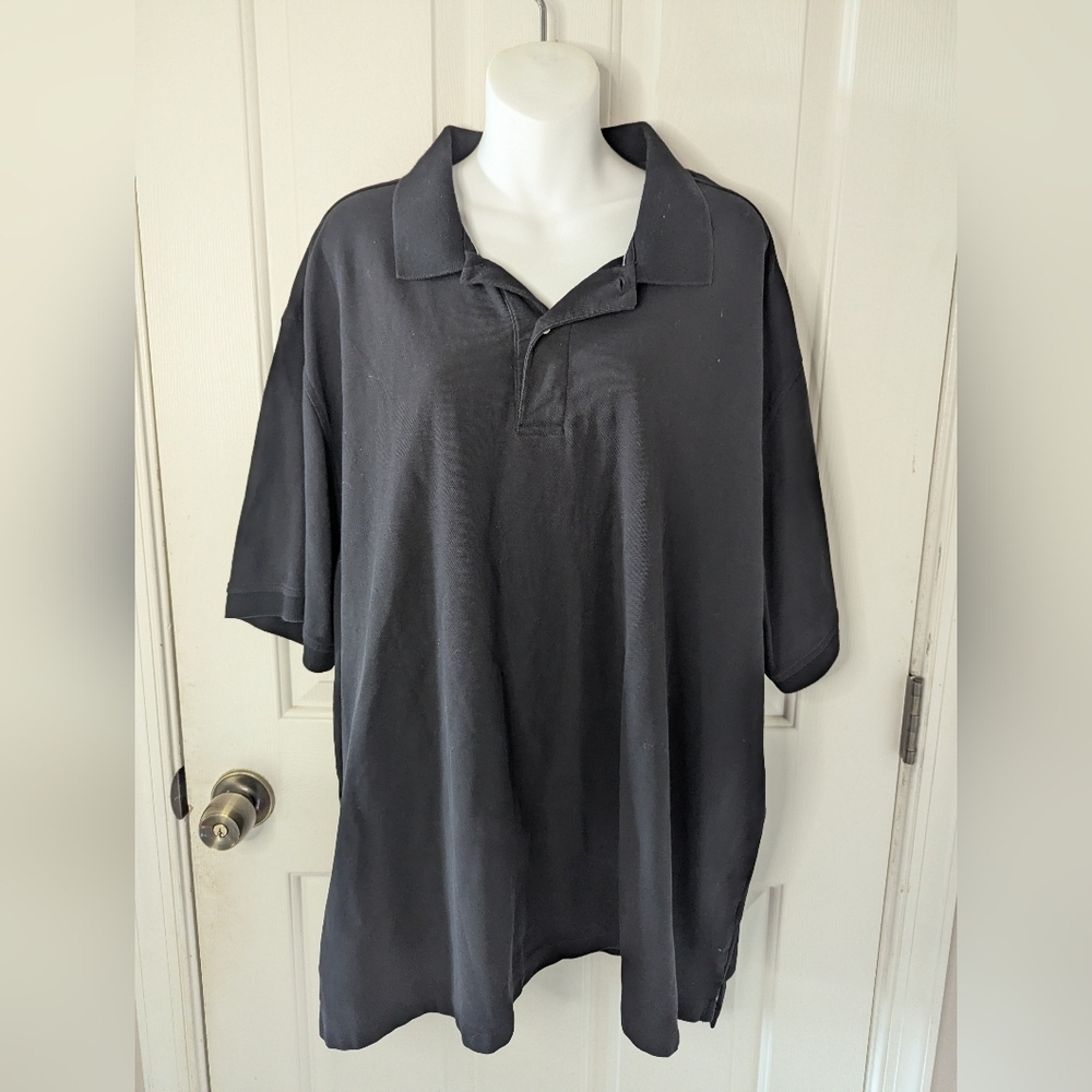 IZOD Men's Short Sleeve Collared Black Polo Golf Shirt, Size XXXL 3XL